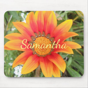 Alfombrilla De Ratón Flor Naranja única personalizada