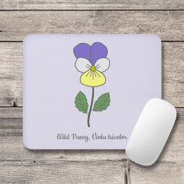 Alfombrilla De Ratón Flor Pastel Botánica Pansy Silvestre