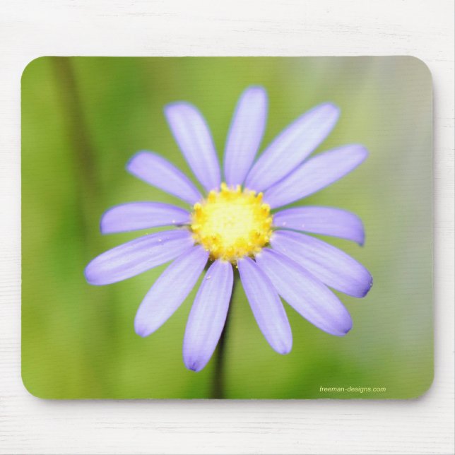 Alfombrilla De Ratón Flor púrpura solitaria (Frente)