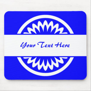 Alfombrilla De Ratón Flor redonda - Azul