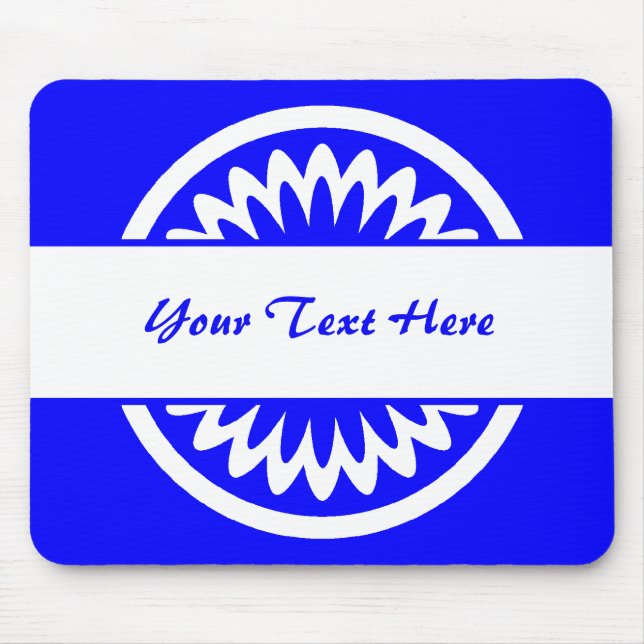 Alfombrilla De Ratón Flor redonda - Azul (Frente)