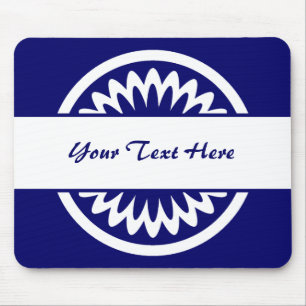 Alfombrilla De Ratón Flor redonda - Azul oscuro