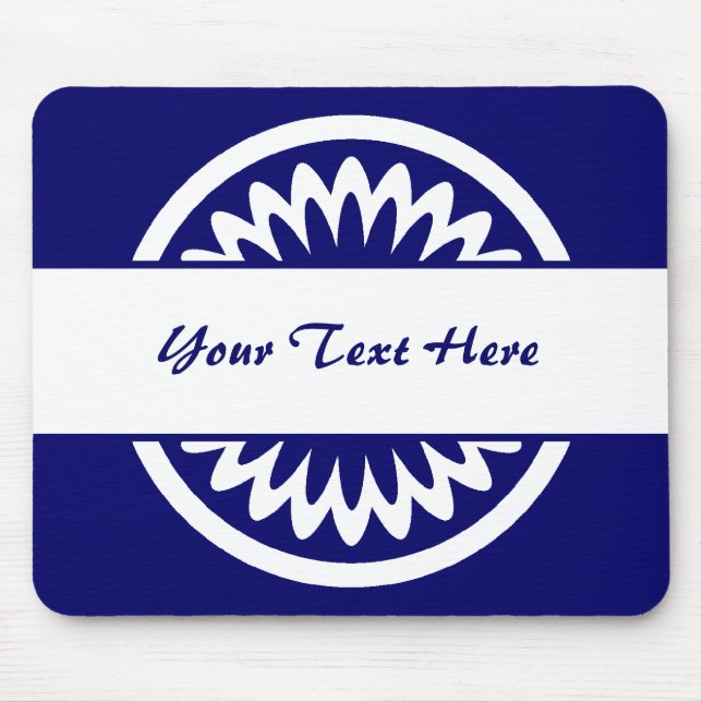 Alfombrilla De Ratón Flor redonda - Azul oscuro (Frente)