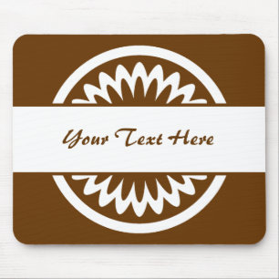 Alfombrilla De Ratón Flor redonda - Marrón