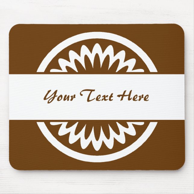 Alfombrilla De Ratón Flor redonda - Marrón (Frente)