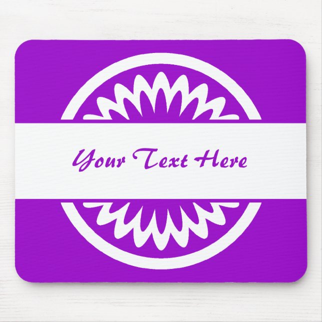 Alfombrilla De Ratón Flor redonda - Púrpura (Frente)