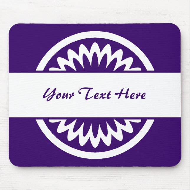 Alfombrilla De Ratón Flor redonda - Púrpura profundo (Frente)