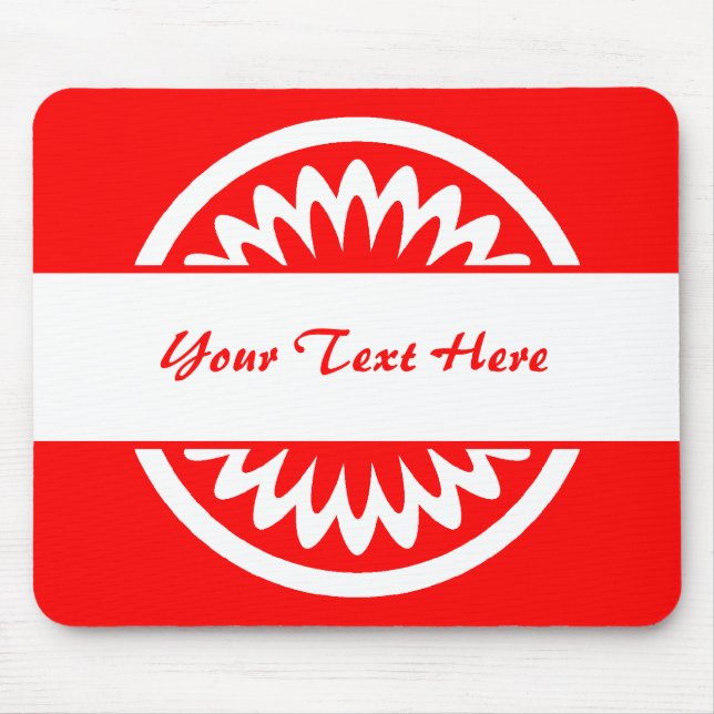 Alfombrilla De Ratón Flor redonda - Rojo (Frente)