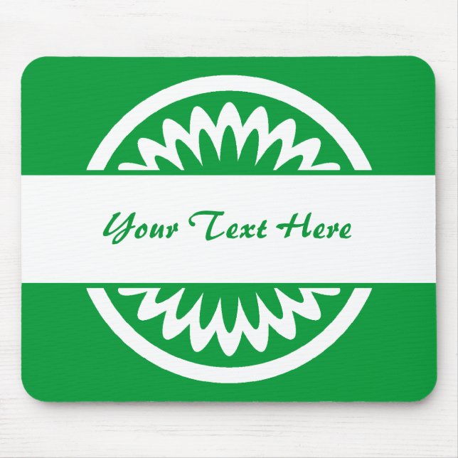 Alfombrilla De Ratón Flor redonda - Verde de hierba (Frente)