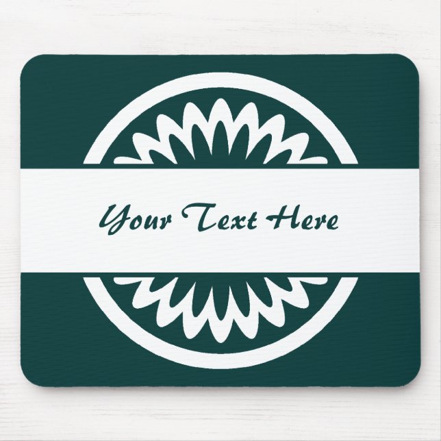 Alfombrilla De Ratón Flor redonda - Verde oscuro (Frente)