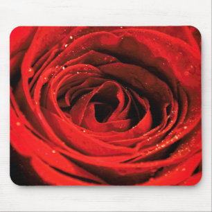 Alfombrilla De Ratón Flor roja amor Valentina almohadilla de ratón