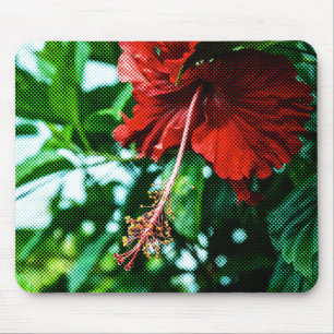 Alfombrilla De Ratón Flor roja hibiscus