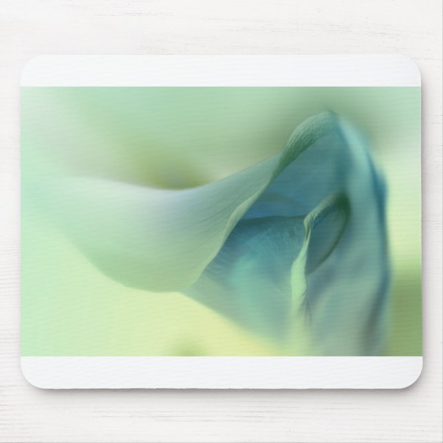 Alfombrilla De Ratón Flor romántica en tonos azules (Frente)