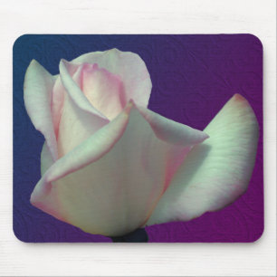 Alfombrilla De Ratón Flor rosa blanca