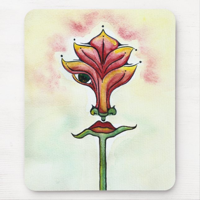 Alfombrilla De Ratón Flor rosada Mousepad (Frente)