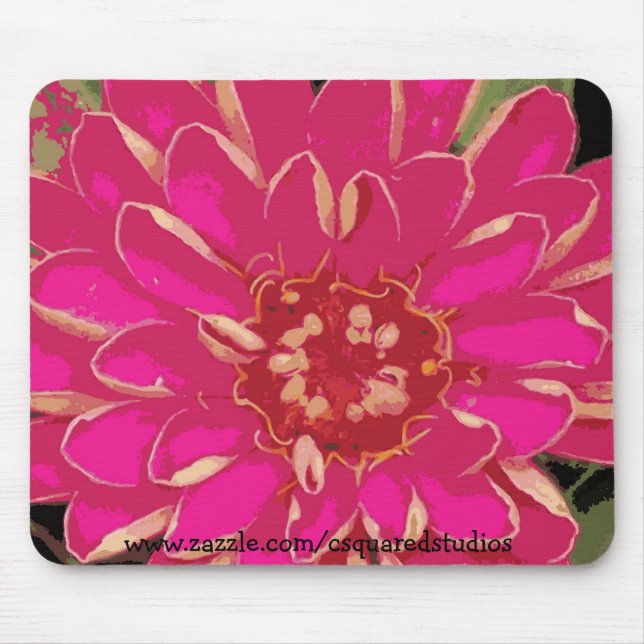 Alfombrilla De Ratón Flor rosada Mousepad (Frente)