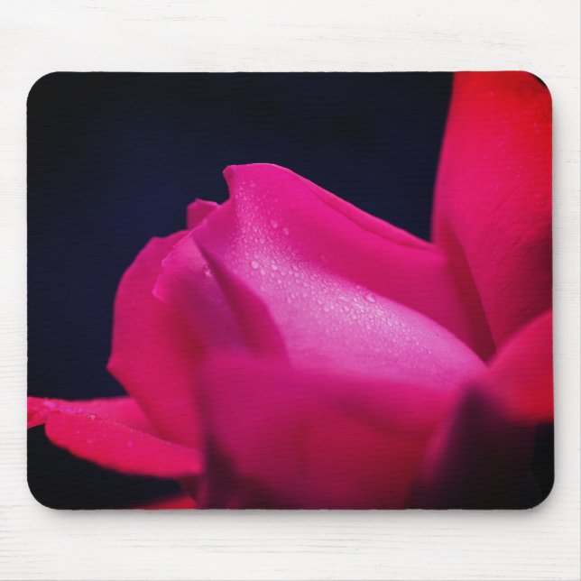 Alfombrilla De Ratón Flor Rosebud roja (Frente)