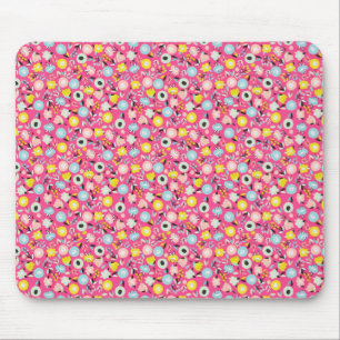 Alfombrilla De Ratón Flor salvaje de primavera natural rosa acuarela