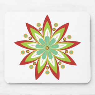 Alfombrilla De Ratón Flor señalada nueve de la estrella