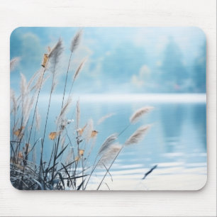 Alfombrilla De Ratón Flor silvestre Agua Lago Naturaleza Serene