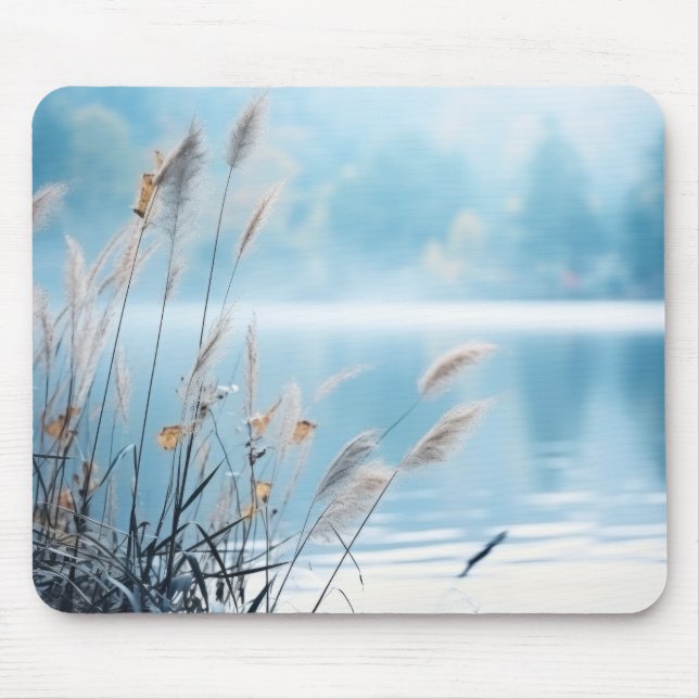 Alfombrilla De Ratón Flor silvestre Agua Lago Naturaleza Serene (Frente)