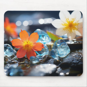 Alfombrilla De Ratón Flor silvestre Agua Lago Naturaleza Serene