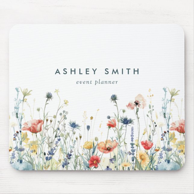Alfombrilla De Ratón Flor silvestre vibrante (Frente)