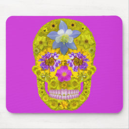 Alfombrilla De Ratón Flor Skull 3