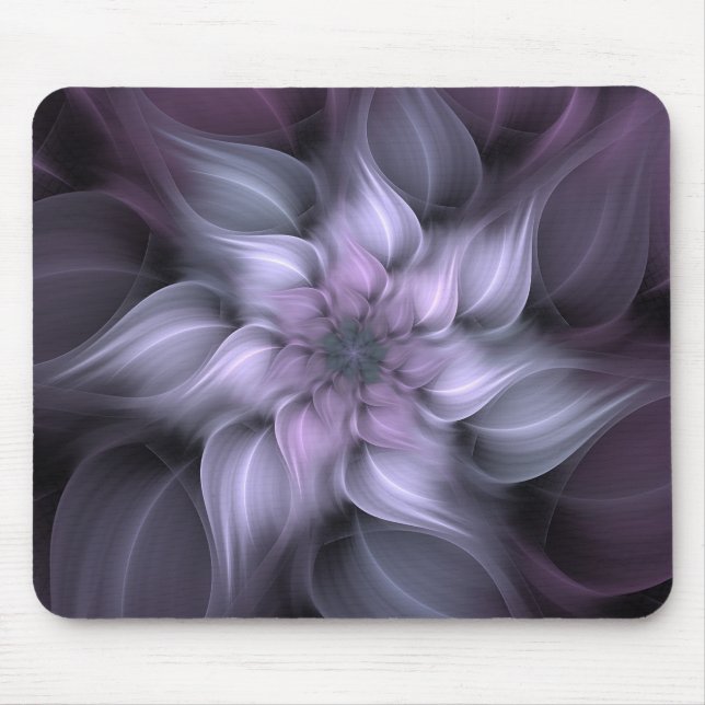 Alfombrilla De Ratón Flor violeta fractal (Frente)