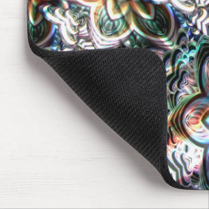 Alfombrilla De Ratón Flor virtual difusa en trazos de gradiente de colo