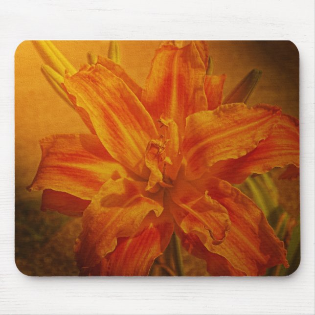 Alfombrilla De Ratón Floración con la textura de cuero (Frente)