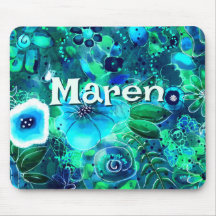 Floral Abstracto Azul Teal Verde Personalizado
