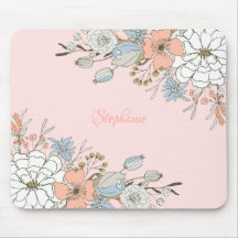 Floral azul rosa Rubor personalizada