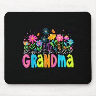 Alfombrilla De Ratón Floral Bendita por ser llamada abuela Feliz Día de