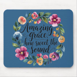 Alfombrilla De Ratón Floral Blue Amazing Grace