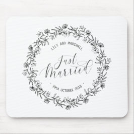 Alfombrilla De Ratón Floral casada personalizada| Mousepad
