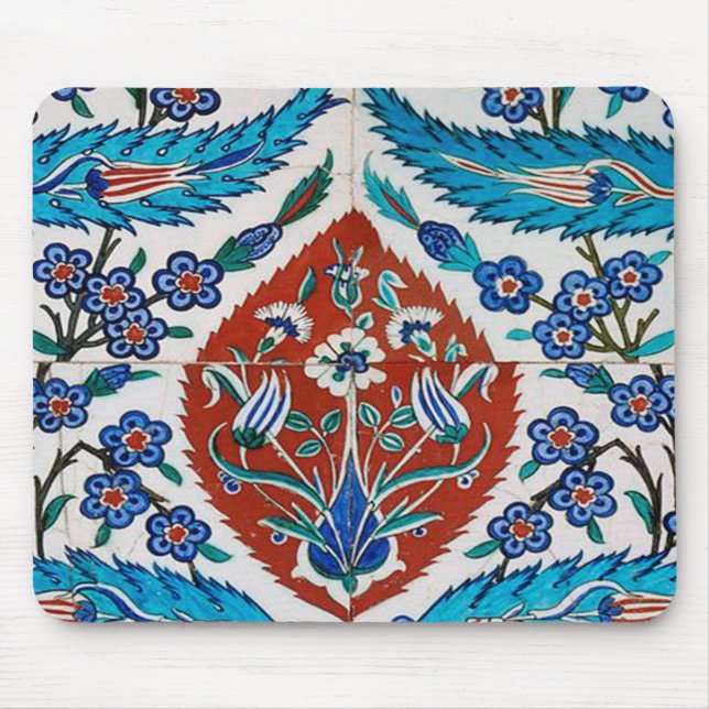 Alfombrilla De Ratón Floral cerámico turco (Frente)