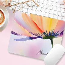 Floral contemporáneo opcional nombre personalizado