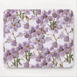 Alfombrilla de ratón floral de acuarela morada ele