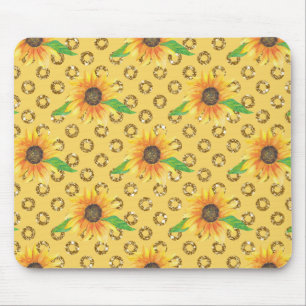 Alfombrilla De Ratón Floral de girasol