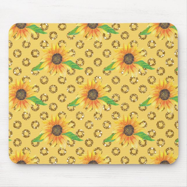 Alfombrilla De Ratón Floral de girasol (Frente)