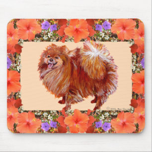 Alfombrilla De Ratón Floral de Pomerania