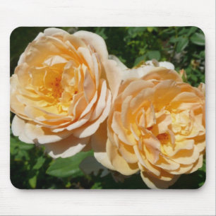 Alfombrilla De Ratón Floral de Trío de Rosas de Peach