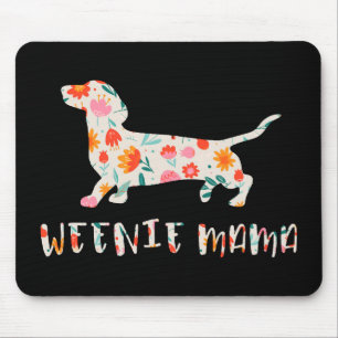 Alfombrilla De Ratón Floral de Weenie Mama Dachshund