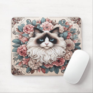 Alfombrilla De Ratón Floral Delight Ragdoll Cat, Cute Ragdoll Kitten