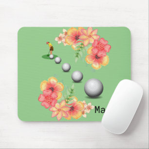 Alfombrilla De Ratón Floral Golfer Balls Mouse Pad! Pad del ratón