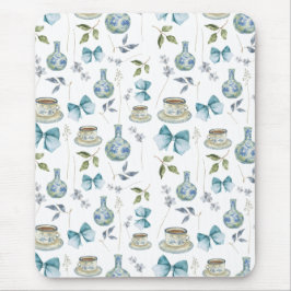 Alfombrilla De Ratón Floral Grandmillennial Watercolor Bow Mouse Pad