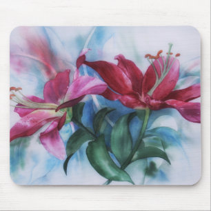 Alfombrilla De Ratón Floral Lily Artistic Mousepad
