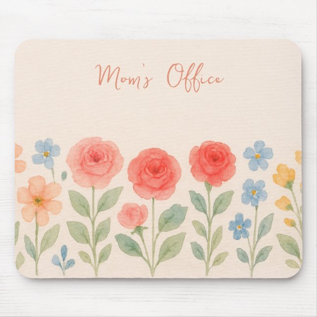 Alfombrilla De Ratón Floral Mousepad (Frente)