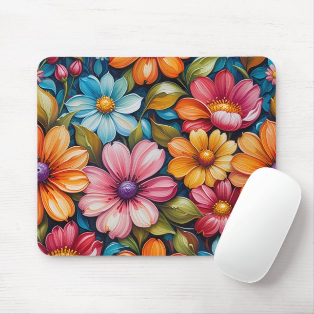 Alfombrilla De Ratón Floral Mousepad (Con ratón)